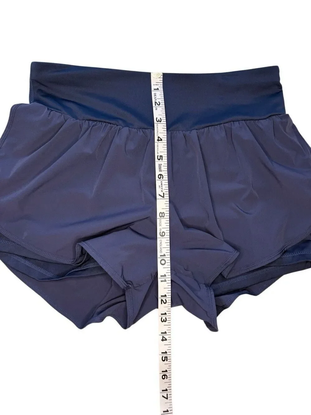 Cadmus 2 in 1 high rise athletic shorts in slate blue - M